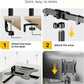 monTEK Triple Monitor Stand Mount, Fully Adjustable Desk Mount for 3 Screen up to 17”-32” and 22lbs Capacity Each Arm, Stable Monitor Arm with C Clamp and Grommet Base, VESA 75x75mm/100x100mm