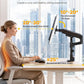 monTEK Single Monitor Arm with Pole, Aluminum Heavy-Duty Height Adjustable Desk Stand for 17″–40″ Ultrawide Computer Screens,Full Motions Arm Mechanical Spring Holds Up to 26.4lbs, VESA 75/100,Black