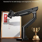 monTEK Sleek Aluminum Monitor Arm for 17–57” Ultrawide Screens up to 59.4 lbs, Heavy Duty Single Monitor Arm Desk Mount, Pneumatic Lift, Quick-Release Plate, Clamp/Grommet, Max VESA 100x100