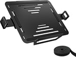 monTEK Adjustable Laptop Tray for Monitor Arm & Stand, Universal VESA Mount Laptop Holder 12″–18″, Fits Thick Gaming Laptops, Heavy-Duty Steel up to 19.8lbs, VESA 75x75/100x100 Office/Studio/Gaming