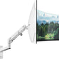 monTEK 17-49 inch Single Monitor Wall Mount for up to 44 lbs Ultrawide Screen, Premium Aluminum Heavy Duty Monitor Arm with Adjustable Gas Spring Arm, 75x75/100x100 VESA Mount, White