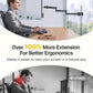 monTEK Universal Pole Monitor Arm 25 Inch Extra Long Reach - Single Desk Mount for 17-32 inch Screens, Steel Full Motion Mount, VESA 75/100mm, 636mm Extension