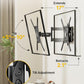 monTEK Full Motion TV Wall Mount for 23–65 Inch Flat & Curved TVs and Monitors, Swivel & Tilt Articulating Bracket, Max VESA 400x400mm, Holds up to 77 lbs, Perfect Center Design