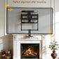 monTEK Fireplace Pull Down TV Mount for 43-86 Inch TVs Up to 99lbs, Swivel & Leveling Drop Down TV Mount, Pull Down TV Mount Over Fireplace with Padded Handle Bar, Max VESA 600x400mm