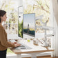 monTEK Premium Aluminum Monitor Arm for 17–57” Ultrawide Screens up to 59 lbs, USB 3.0 Dual Desk Mount with Adjustable Gas Spring, Quick-Release Plate, 10-Min Assembly, Clamp/Grommet, Max VESA 100x100
