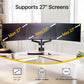 monTEK Triple Monitor Mount for Max 27 inch Computer Screens, 3 Monitor Desk Mount Each Arms Holds up to 19.8lbs, Three Monitors Desk Arm with Swivel, Tilt, Rotation, MA1009PBK-T