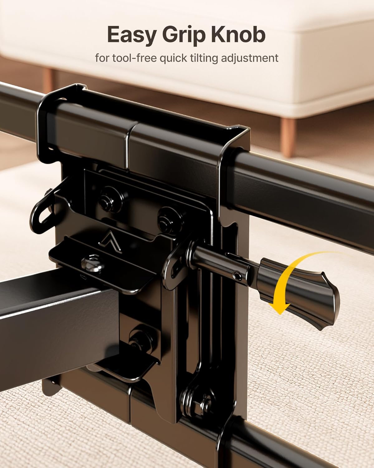 monTEK Full Motion TV Wall Mount for 37-84 Inch TVs, TV Mount Bracket with Articulating Arms, Tool-Free Tilt & Swivel, Extension, Max VESA 600x400mm, Fits 12“/16" Wood Studs, Up to 110lbs, 4X Tested