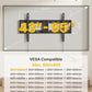 monTEK Heavy Duty Fixed TV Wall Mount for 43–95 Inch TVs, 1.1" Ultra Slim Low Profile Bracket, 200 lbs Capacity, Max VESA 800x400mm, Fits 16"/18"/24" Studs, Space-Saving for Large Flat & Curved TVs
