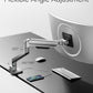 monTEK Deluxe Monitor Arm with USB A/C up to 40 Inch Holds 26.4 lbs Curved Screens Aluminum Fully Motion Single Monitor Stand with Clamp/Grommet, Quick Release Plate,75/100mm VESA,MA1008UCSL