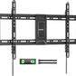 monTEK Heavy Duty Fixed TV Wall Mount for 37–90 Inch TVs, 1.1" Ultra Slim Low Profile Bracket, 200 lbs Capacity, Max VESA 600x400mm, Fits 16"/18"/24" Studs, Space-Saving for Large Flat & Curved TVs