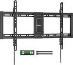 monTEK Heavy Duty Fixed TV Wall Mount for 37–90 Inch TVs, 1.1" Ultra Slim Low Profile Bracket, 200 lbs Capacity, Max VESA 600x400mm, Fits 16"/18"/24" Studs, Space-Saving for Large Flat & Curved TVs