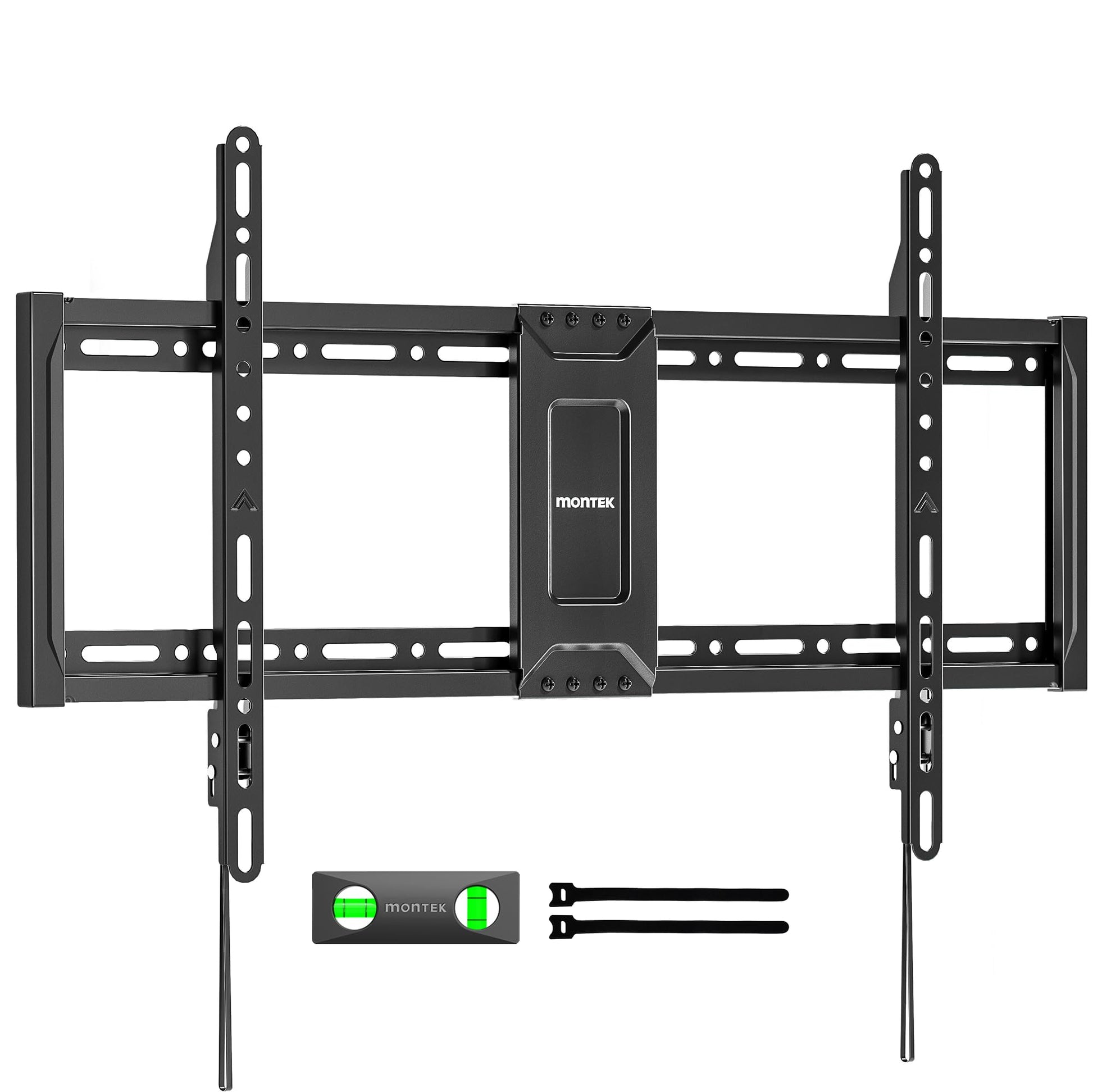 monTEK Heavy Duty Tilting TV Wall Mount for 37-90 Inch TVs, 200 lbs Capacity, 1.65" Slim Low Profile Wall Bracket, Max VESA 600x400mm Fits 16"/18"/24" Studs, Space-Saving for Large Flat & Curved TVs