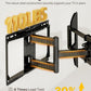 monTEK Full Motion TV Wall Mount for 37-84 Inch TVs, TV Mount Bracket with Articulating Arms, Tool-Free Tilt & Swivel, Extension, Max VESA 600x400mm, Fits 12“/16" Wood Studs, Up to 110lbs, 4X Tested