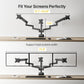 monTEK Triple Monitor Mount for Max 27 inch Computer Screens, 3 Monitor Desk Mount Each Arms Holds up to 19.8lbs, Three Monitors Desk Arm with Swivel, Tilt, Rotation, MA1009PBK-T