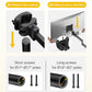 monTEK Universal VESA Steel Pole Mount Full Motion Monitor Arm, Fits 17 to 32 Inch Screens with Removable 75x75/100x100 VESA Plate, Holds Up to 10kg/22lbs, Black Clamp Mount with Cable Management