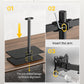 monTEK Freestanding Dual Monitor Stand with Sleek Glass Base for 17-32 inch Screens, Heavy-Duty Dual Monitor Mount Holds 22 lbs per Arm, Fully Motion Height Adjustable, VESA 75/100 MM