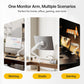 monTEK Single Monitor Arm for Max 45 Inch Ultrawide Screens Adjustable Monitor Desk Mount Holds 35 Lbs Cable Management with C Clamp/Grommet Desk Mount, VESA 75/100mm, MA1007WH