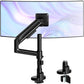 monTEK Dual Vertical Monitor Arm up to 40 inch, Aluminum Heavy-Duty Height Adjustable Stacked Desk Monitor Stand Full Motions Arm Mechanical Spring Holds Up to 26.4lbs,VESA 75x75/100x100,Black