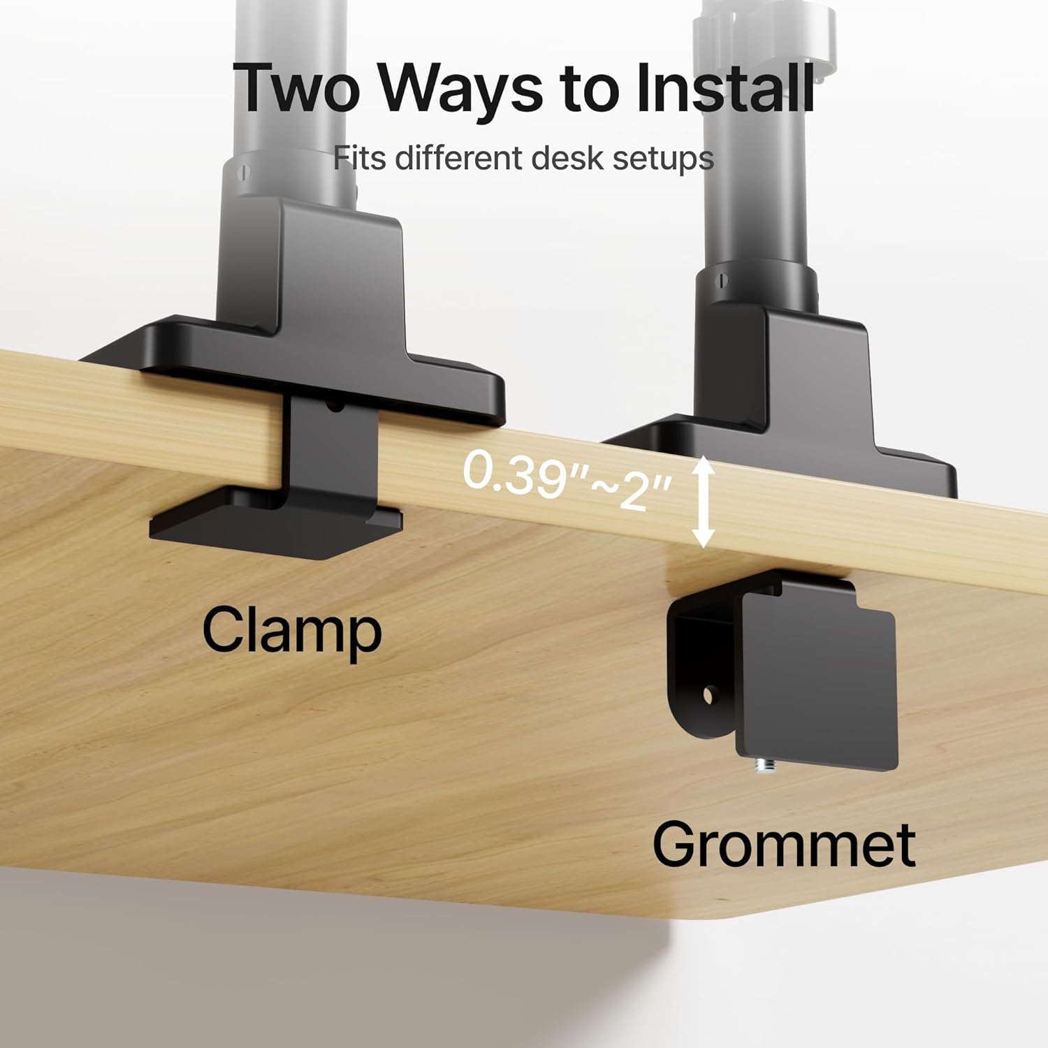monTEK Tall Single Monitor Arm for 17 to 45 Inch Curved Screen Adjustable Upgraded Heavy Duty Ultrawide Monitor Arm Holds 35 Lbs Cable Management with C Clamp, Grommet Base, VESA 75/100mm, MA1007PBK