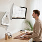 monTEK Monitor Wall Mount for 17-57“ up to 59.4 lbs Ultrawide Screens, Single Heavy-Duty Aluminum Gas Spring Monitor Arm with Full Motion Adjustment, VESA 75x75/100x100 Compatible, White
