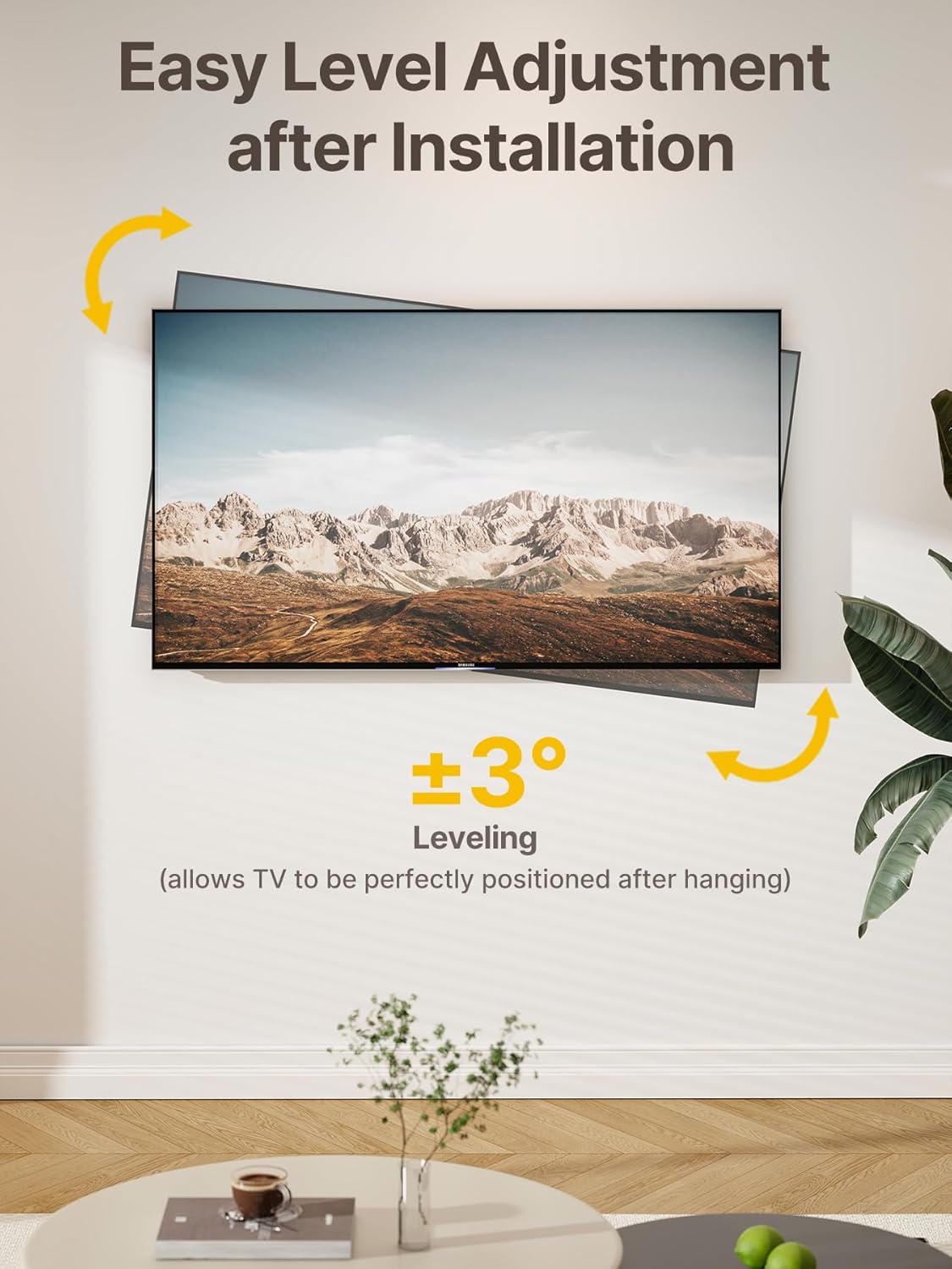 monTEK Full Motion TV Wall Mount for 23–65 Inch Flat & Curved TVs and Monitors, Swivel & Tilt Articulating Bracket, Max VESA 400x400mm, Holds up to 77 lbs, Perfect Center Design