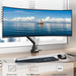 monTEK Single Monitor Arm for 17-40 Inch Screens, Heavy Duty Full Motion Monitor Mount Up to 24.3lbs, Aluminum Monitor Stand with VESA 75/100mm, C-Clamp/Grommet Base for Curved Screens, MA1010BK
