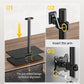 monTEK Vertical Dual Monitor Stand with Sleek Glass Base for 17-32 inch Screens, Free-Standing Dual Monitor Mount Holds 22 lbs per Arm, Fully Motion Height Adjustable, VESA 75/100 MM