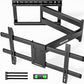 monTEK Long Arm TV Wall Mount for 43-80 Inch TVs, 42 Inch Extension, Swivel and Tilt, Full Motion, Max VESA 600 x 400mm, Up to 110 lbs, 16',18' Studs