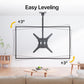 monTEK Ceiling TV Mount for 23-55 inch Flat Screen Displays, Hanging Adjustable Ceiling TV Bracket Fits Most LCD LED OLED 4K TVs, Pole Ceiling Mount Holds up to 77lbs, Max VESA 400x400mm, TM1009C-MA
