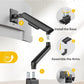 monTEK Dual Monitor Arm with USB, Mechanical Spring Monitor Arm for 17-35" Screens, Adjustable Monitor Desk Mount Each Holds up to 24.2 lbs with C Clamp/Grommet Desk Mount, VESA 75/100mm, MA1011UCBK-D