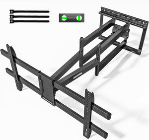 monTEK Long Arm TV Wall Mount for 43-90 Inch TVs, 42.5 Inch Extension, Swivel and Tilt, Full Motion, VESA 800 x 400mm, 132 lbs, 16',18' Studs