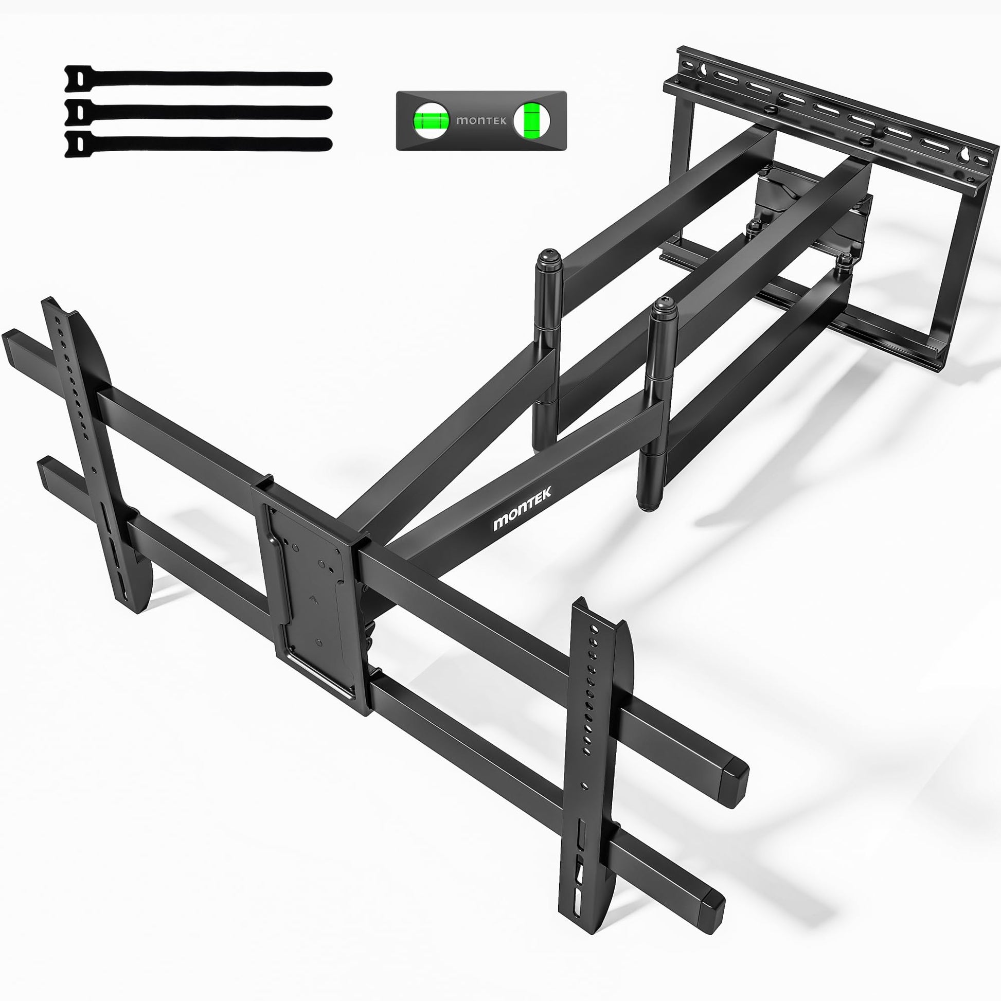 monTEK Long Arm TV Wall Mount for 43-80 Inch TVs, 42 Inch Extension, Swivel and Tilt, Full Motion, Max VESA 600 x 400mm, Up to 110 lbs, 16',18' Studs