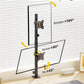 monTEK Stable Vertical Dual Monitor Mount, Stacked Desk Stand for Two 17-32 inch Screens, Full Motion Arm with Tilt, Swivel, Rotation, Supports 22 lbs per Side, C-Clamp/Grommet Base, VESA 100×100mm