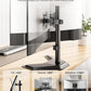 monTEK Stable Single Monitor Stand, Freestanding Monitor Arm for 17 to 32 inch & 22lbs Capacity Screen, Adjustable Height Desk Mount with Swivel and Tilt, VESA 75x75/ 100x100mm