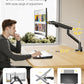 monTEK Single Monitor Arm for 17-40 Inch Screens, Heavy Duty Full Motion Monitor Mount Up to 24.3lbs, Aluminum Monitor Stand with VESA 75/100mm, C-Clamp/Grommet Base for Curved Screens, MA1010BK