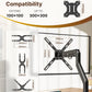 monTEK Steel VESA Mount Adapter Kit, Universal Extension Bracket Fits 32"-55" LCD LED TVs up to 66lbs, Conversion Kit Expands VESA Holes to 300x300 & 400x400, Includes 52 Mounting Hardware