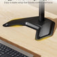 monTEK Stable Triple Monitor Stand, Free Standing Fully Adjustable Desk Mount for 3 Screen up to 17”-32” and 22lbs Capacity Each Arm, Heavy Duty Base, VESA 75x75mm/ 100x100mm