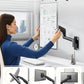 monTEK Ultra Wide Monitor Wall Mount for 17-49 Inch Screens, Heavy Duty Single Monitor Mount up to 44 lbs, Fully Adjustable Gas Spring Wall Mount, 75x75/100x100 VESA Mount, Black