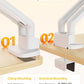 monTEK Dual Monitor Arm, Mechanical Spring Monitor Arm for 17-35" Screens, Adjustable Monitor Desk Mount Each Holds up to 24.2 lbs with C Clamp/Grommet Desk Mount, VESA 75/100mm, MA1011WH-D