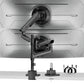 monTEK Premium Aluminum Monitor Arm for 17–57” Ultrawide Screens up to 59 lbs, USB 3.0 Dual Desk Mount with Adjustable Gas Spring, Quick-Release Plate, 10-Min Assembly, Clamp/Grommet, Max VESA 100x100