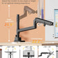 monTEK Heavy-Duty Single Monitor Arm for 17-57 inch, up to 59.4lbs Ultrawide Screens,Gas Spring Dual Curved Adjustable Monitor Stand for Desk,75/100mm VESA Mount with USB，Black