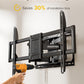 monTEK Heavy Duty TV Wall Mount for 37-90 Inch TVs up to 165lbs, 4X Load Tested, 25.1" Extended Full Motion Dual Articulating Arms, Fits 12/16/18/24" Studs, Tool-Free Tilt/Swivel, Max VESA 600x400mm