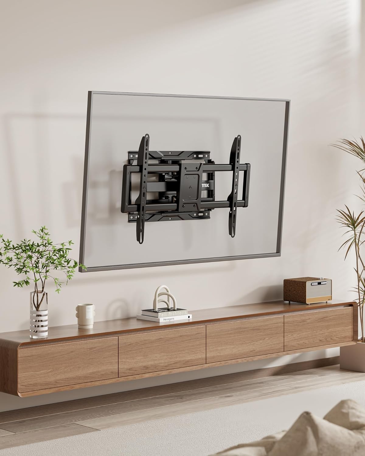 monTEK Heavy Duty TV Wall Mount for 37-90 inch TV up to 165lbs, 4X Load Tested, Full Motion with Dual Articulating Arms, Tool-Free Tilt, Swivel & Extend, VESA 200x100 to 600x400, Fits 12“/16" Studs