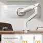 monTEK Premium Aluminum Monitor Arm for 17–57” Ultrawide Screens up to 59 lbs, USB 3.0 Single Desk Mount with Adjustable Gas Spring, Quick-Release Plate, 10-Min Assembly, Clamp/Grommet, VESA 100x100