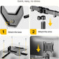 monTEK Stable Triple Monitor Stand, Free Standing Fully Adjustable Desk Mount for 3 Screen up to 17”-32” and 22lbs Capacity Each Arm, Heavy Duty Base, VESA 75x75mm/ 100x100mm