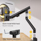 monTEK Single Monitor Arm with USB for 17-40 Inch Screens, Up to 24.3lbs, Heavy Duty Monitor Mount with VESA Mount, Full Motion Adjustment Monitor Stand C-Clamp/Grommet Base,VESA 75/100mm, MA1010UCBK
