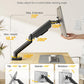 monTEK Heavy Duty Single Monitor Arm with USB/Audio Ports for 17-32” Screens, Premium Mechanical Spring Monitor Arm up to 19.8 lbs, Full Motion Monitor Desk Mount, VESA 75/100 mm, Clamp/Grommet