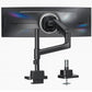 monTEK 17-57 Inch Ultrawide Monitor Arm for Up to 59.4lbs Screens, Aluminum Heavy-Duty Gas Spring Single Curved Screen Adjustable Monitor Stand,75/100mm Vesa Mount, White