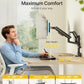monTEK Dual Tall Monitor Arm with USB, Mechanical Spring Monitor Arm for 17-35" Screens, Adjustable Monitors Desk Mount Each Holds up to 24.2 lbs with C Clamp/Grommet, VESA 75/100mm, MA1011UCPBK-D