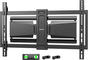 monTEK Heavy Duty Ultra Slim TV Wall Mount for 37-90 Inch TVs Up to 185lbs, Swivel & Tilt & Extension Wall Mount TV Bracket with Articulating Dual Arms, Low Profile Full Motion tv Mount